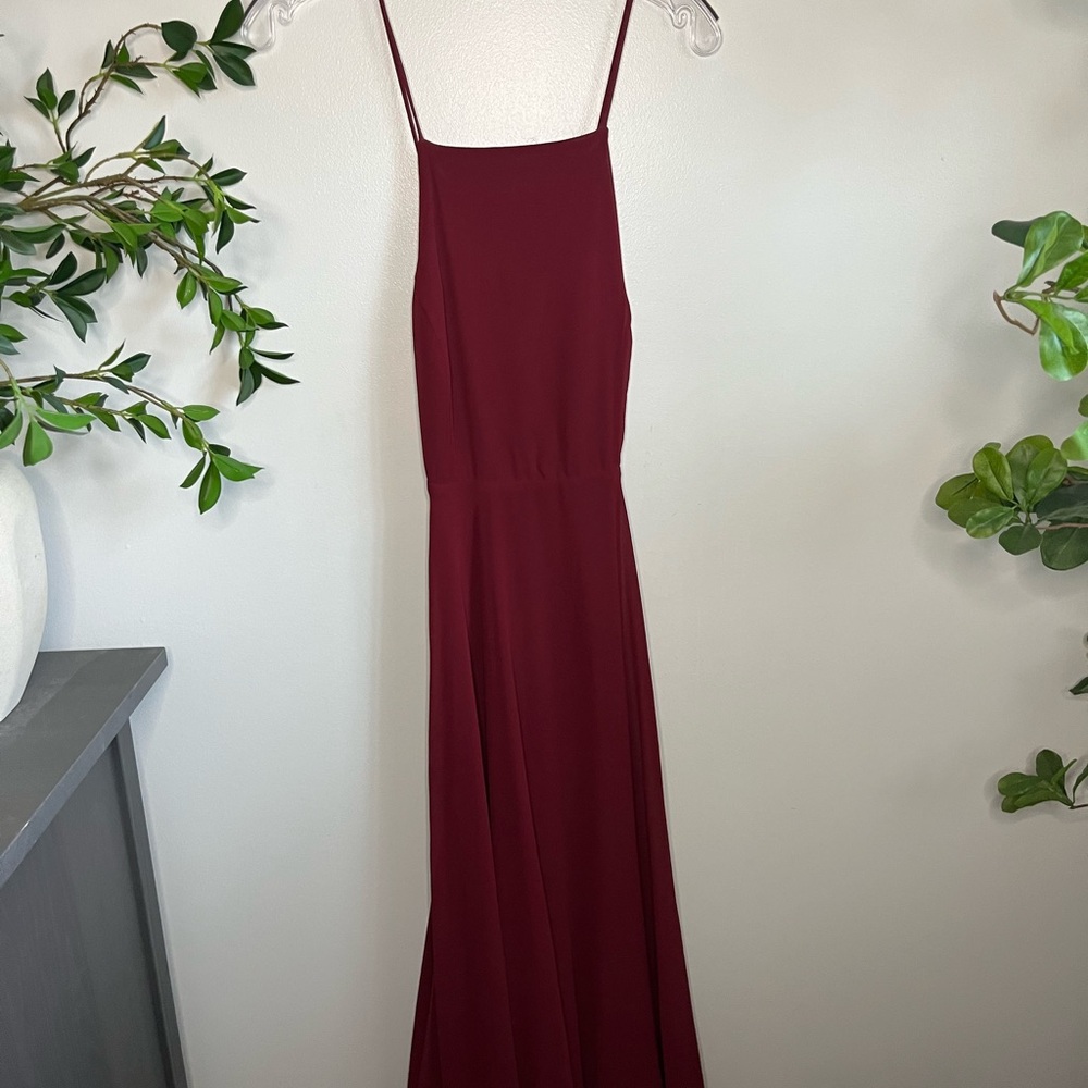 Lulu's Red Spaghetti Strap Maxi Sundress
